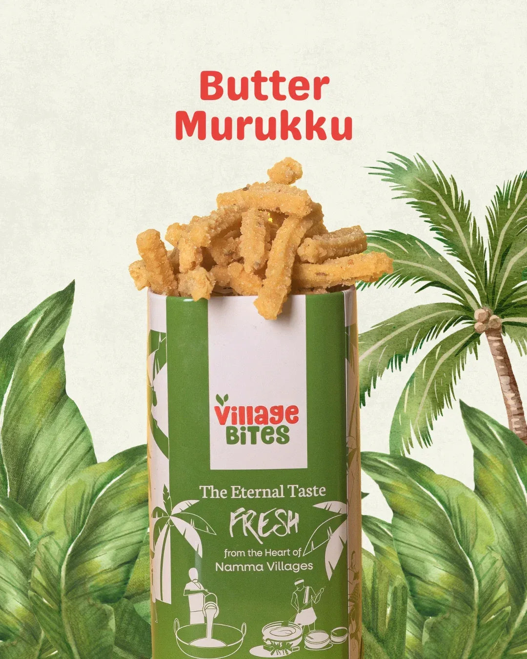 Butter murukku festive tin – crunchy traditional South Indian snack