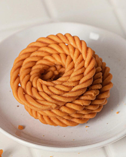 Crispy textured special murukku closeup – best murukku available online at The Village Bites