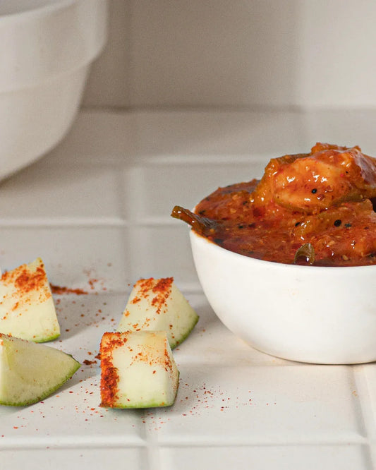 Cut mango pickle from The Village Bites – order cut mango pickle online