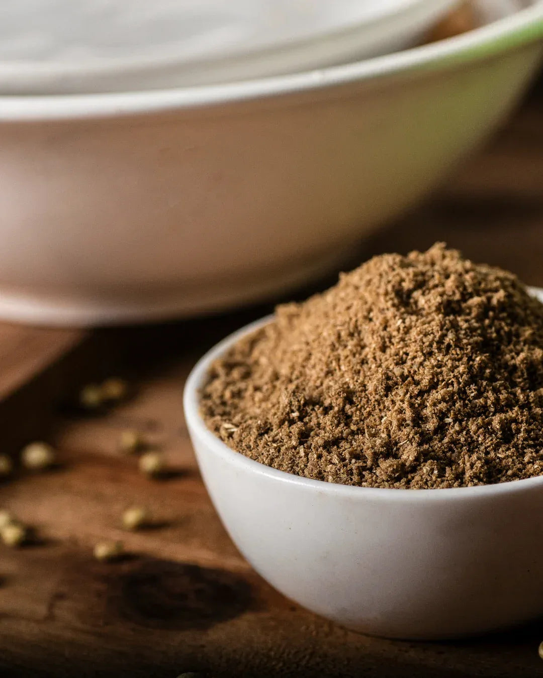 Fresh coriander powder served in a small bowl buy online