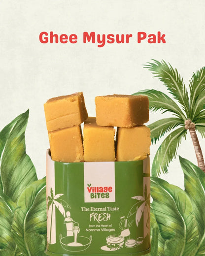 Ghee Mysore Pak festive tin – rich South Indian sweet, best Mysore Pak in India