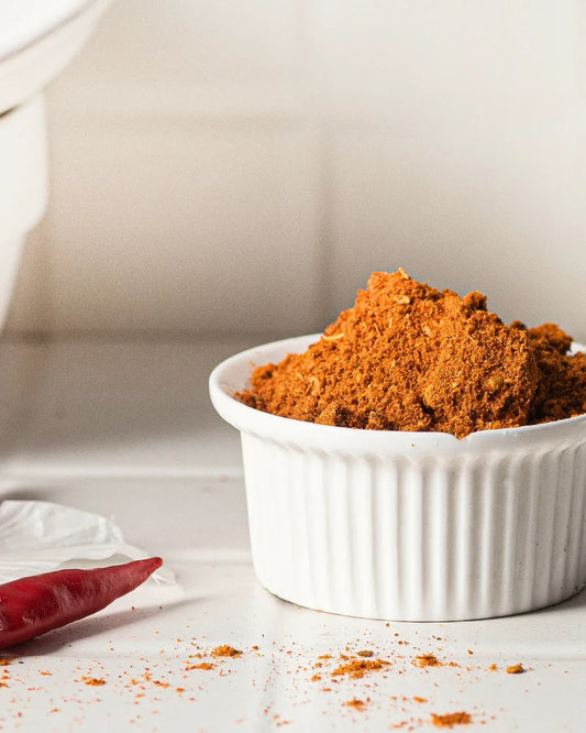 Kulambu milagai thool online from The Village Bites, stone-ground spice