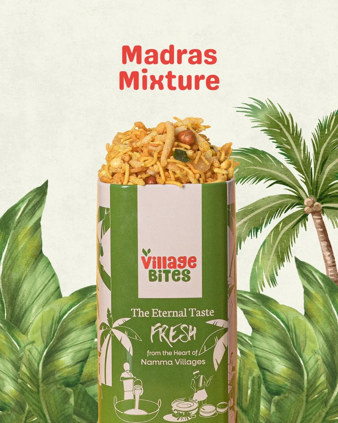 Madras mixtures festive tin – crunchy savoury snack, buy mixtures online