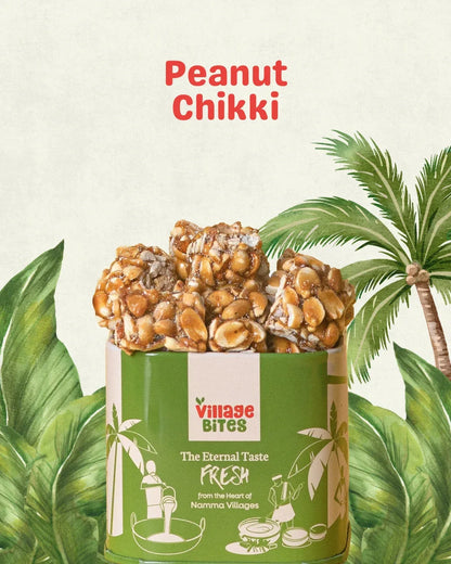 Peanut chikki festive tin – authentic Kovilpatti groundnut candy