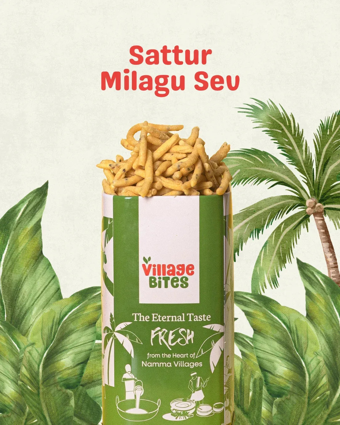Sattur pepper sev festive tin – crispy and spicy savoury snack
